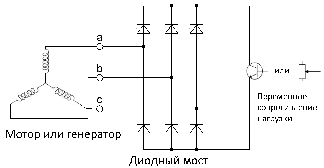 Мотор в качестве электромагнитного тормоза - 4