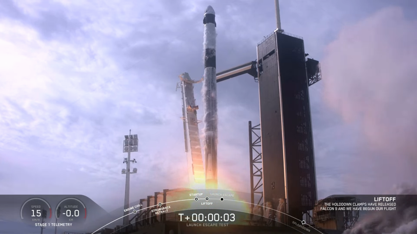 SpaceX успешно провела испытание системы спасения корабля Crew Dragon - 14