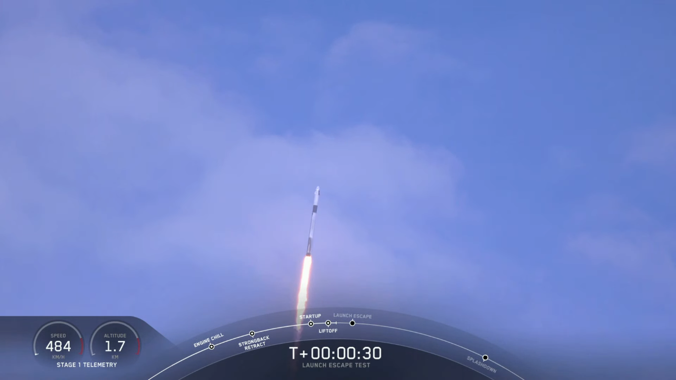 SpaceX успешно провела испытание системы спасения корабля Crew Dragon - 17