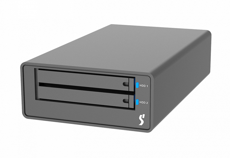 Хранилище Stardom MR2-B31 с разъемом USB-C рассчитано на два накопителя типоразмера 2,5 дюйма
