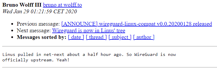 В ядро Linux 5.6 включили VPN WireGuard - 1