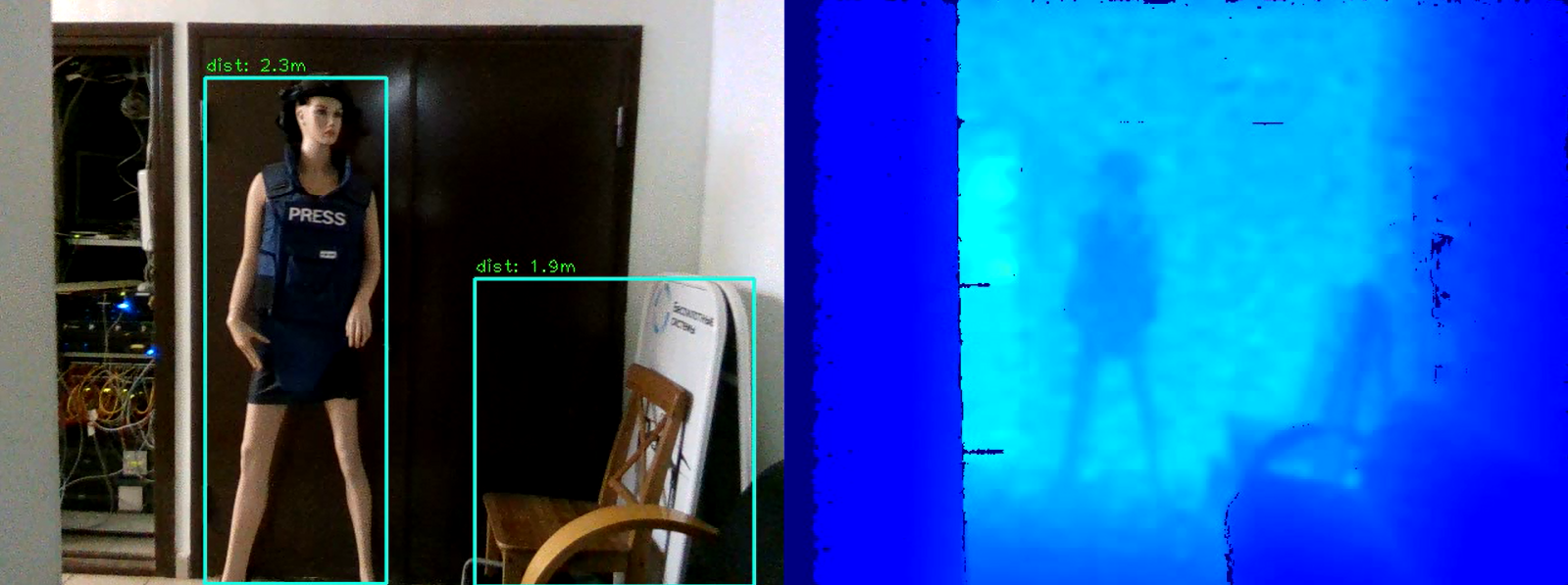 Измерение расстояния до объектов с помощью RealSense D435 - 1 image