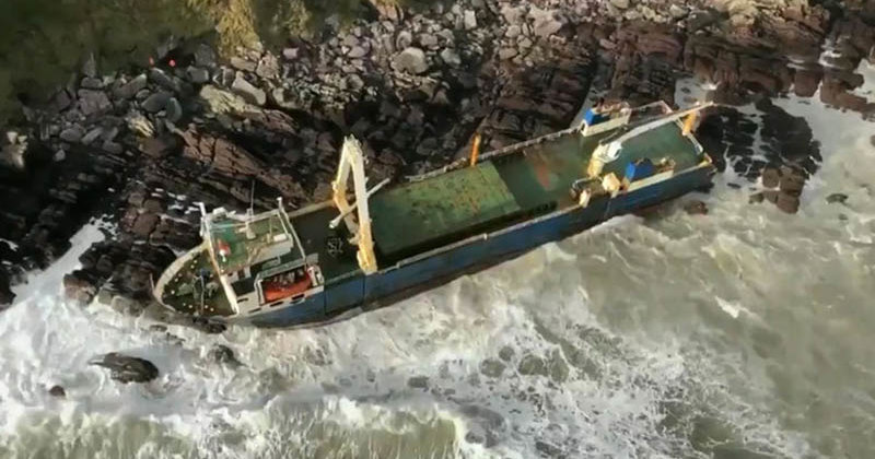 На берег Ирландии выброшено «судно-призрак»