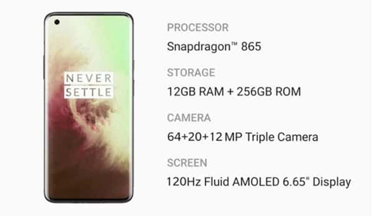 Процессор Snapdragon 865 и 120-Гц дисплей: раскрыто оснащение смартфона OnePlus 8 Pro 5G