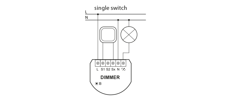 Схема подключения диммера с трехпроводной системой