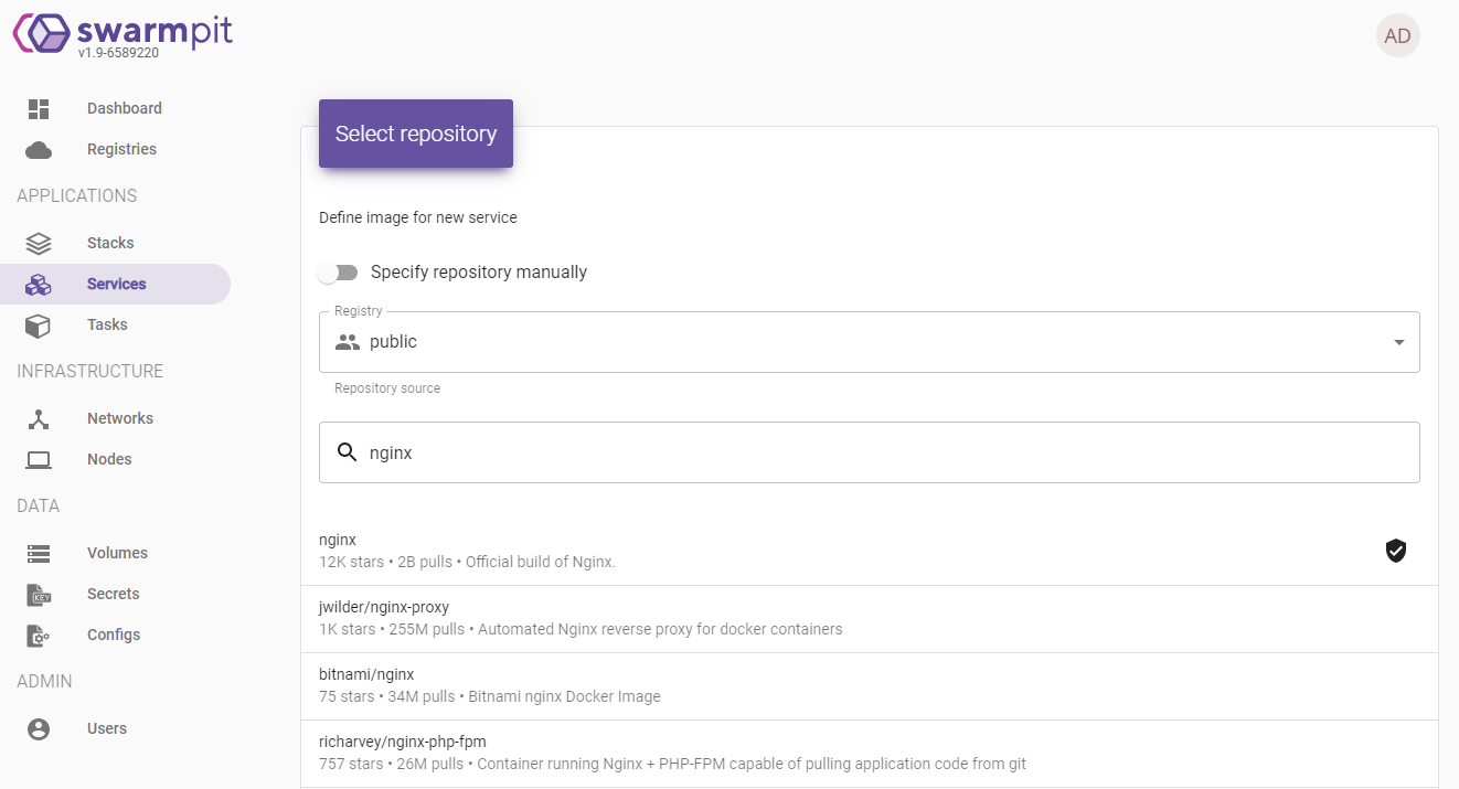 Управление кластером Docker Swarm с помощью Swarmpit - 4 image
