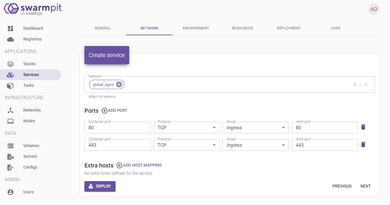 Управление кластером Docker Swarm с помощью Swarmpit - 6 image