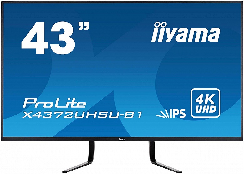 В мониторе iiyama ProLite X4372UHSU используется 43-дюймовая панель 4K