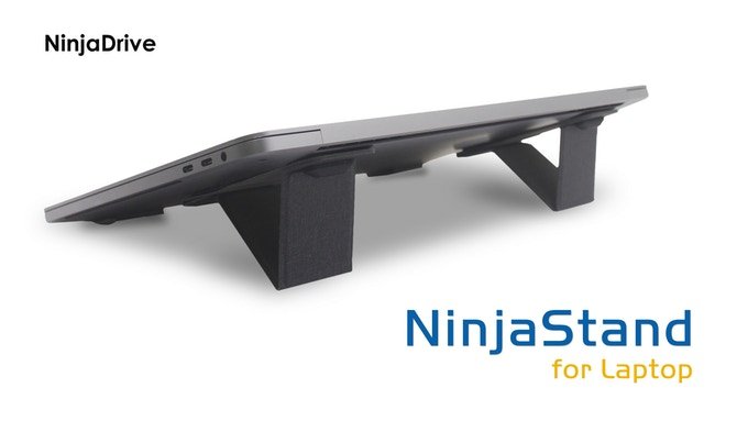 Складная подставка NinjaStand для ноутбука весит всего 50 г