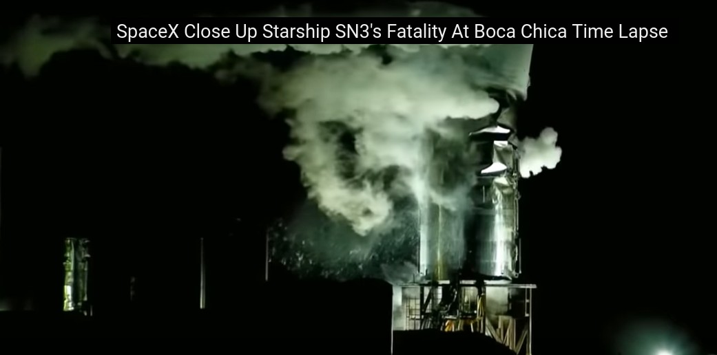 SpaceX провела испытание прототипа Starship SN3, которое закончилось разрушением его элементов - 1
