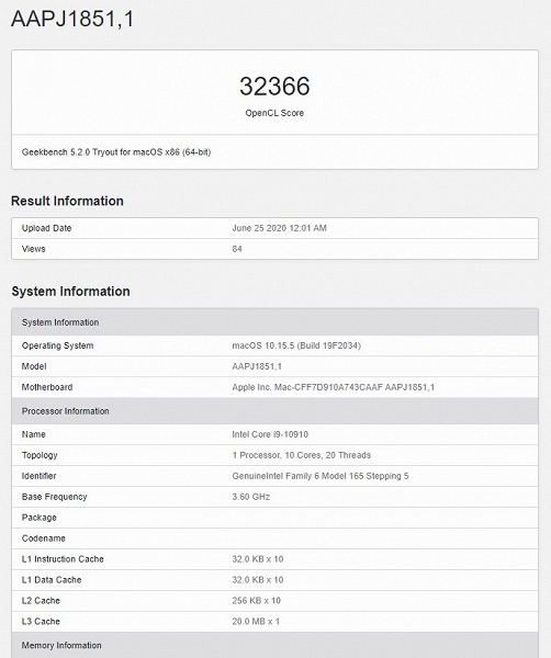 Новому iMac — новый процессор Intel. ПК получит эксклюзивный 10-ядерный Core i9-10910