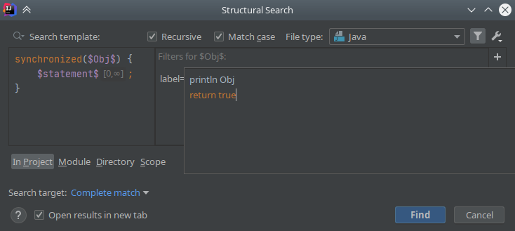 IntelliJ IDEA: Structural Search & Replace - 9