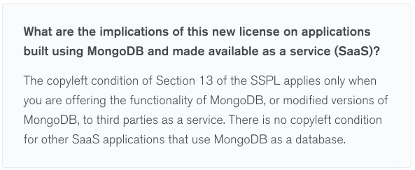 Чем для вас опасна MongoDB SSPL лицензия? - 1