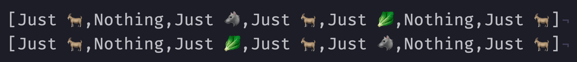 Перевозим волка, козу и капусту через реку с эффектами на Haskell - 2