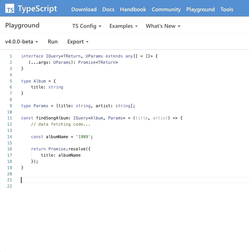 В TypeScript 4.0 наконец появилось то, чего я очень ждал - 3
