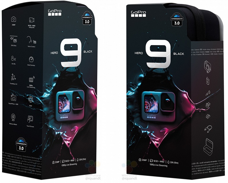 GoPro Hero 9 Black должна порадовать автономностью. Камера получит намного более крупный аккумулятор