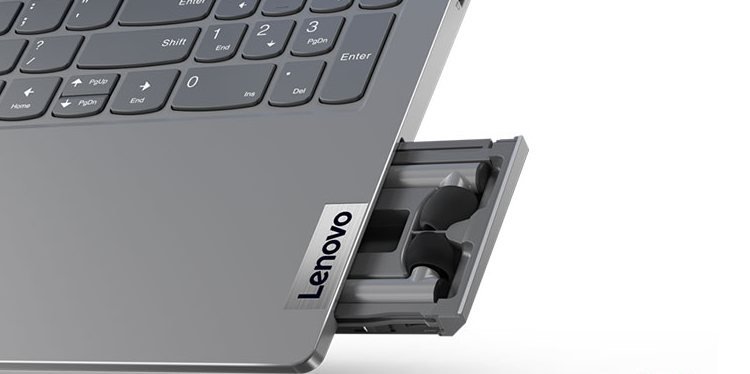 Ноутбук со встроенными TWS-наушниками. Такой есть у Lenovo 