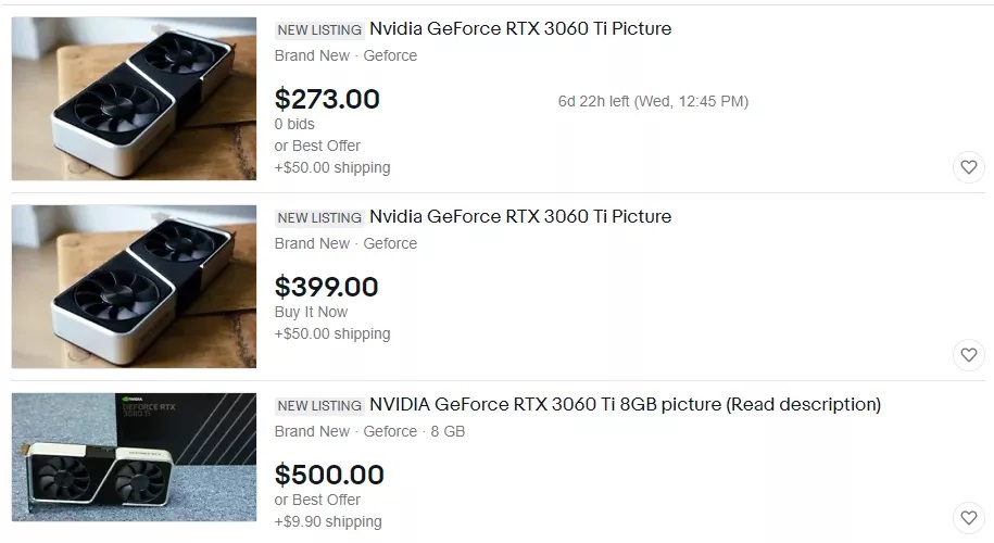 Скамеры против скальперов: как продавцы фотографий топовых видеокарт от Nvidia наказывают спекулянтов на eBay - 1