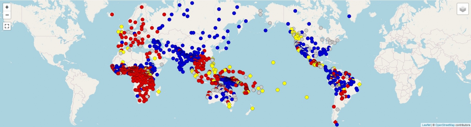 Интерактивная подробная карта порядка слов в языках мира