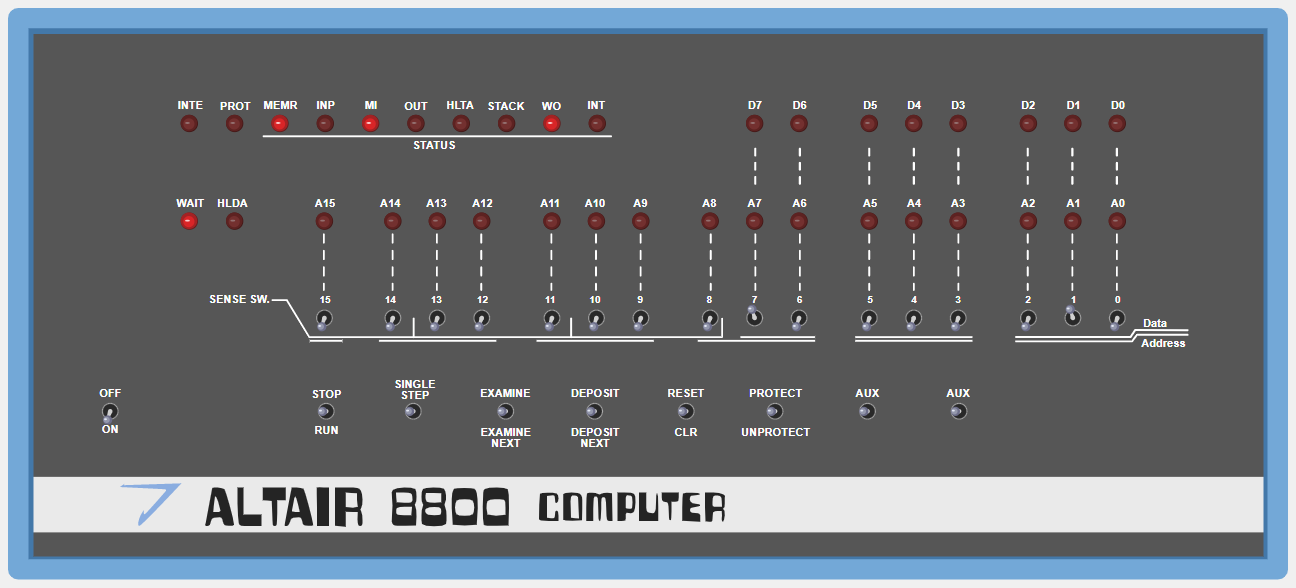 Пишем программу для компьютера ALTAIR 8800 1975г выпуска - 4