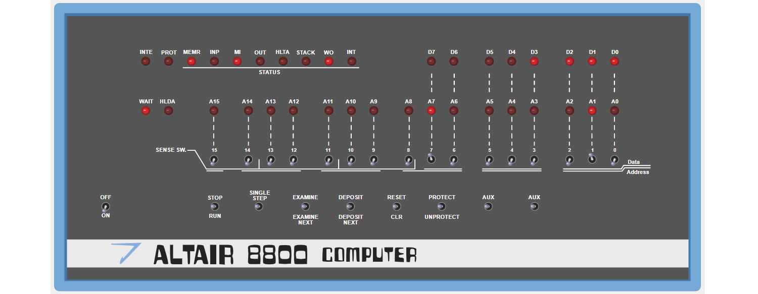 Пишем программу для компьютера ALTAIR 8800 1975г выпуска - 5