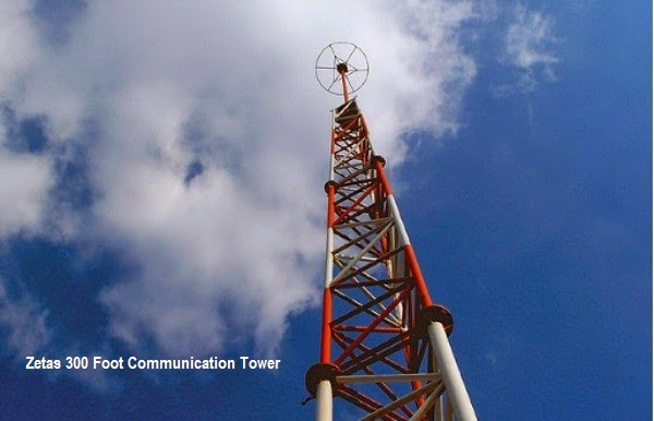 Одна из коммуникационных вышек Los Zetas высотой 90м
