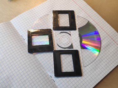 Дифракционная решетка из DVD-R диска