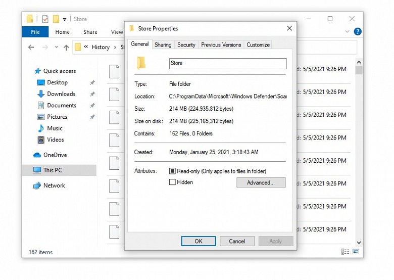 Встроенный в Windows 10 антивирус Microsoft создаёт «тысячи» лишних файлов, переполняя диск