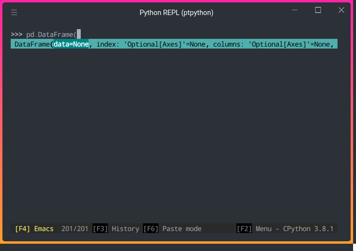Ptpython: улучшенный REPL для Python - 10