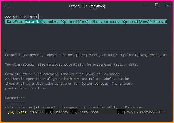 Ptpython: улучшенный REPL для Python - 12