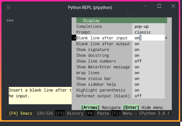 Ptpython: улучшенный REPL для Python - 15