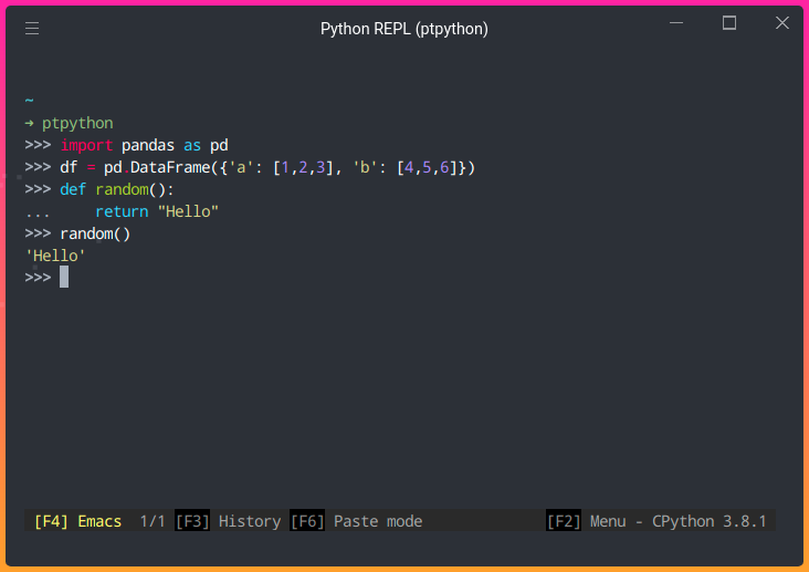 Ptpython: улучшенный REPL для Python - 16