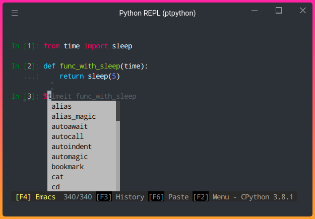 Ptpython: улучшенный REPL для Python - 18
