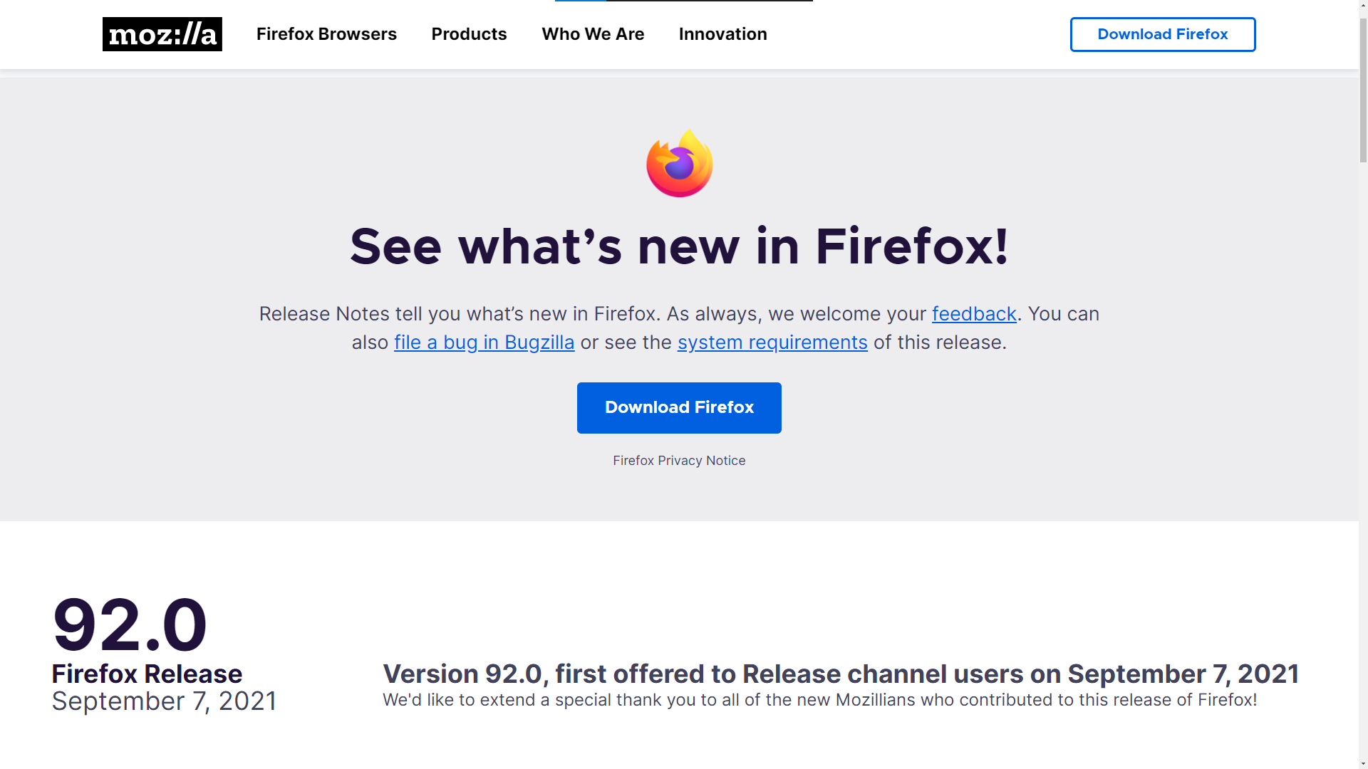 Состоялся релиз Firefox 92 - 1