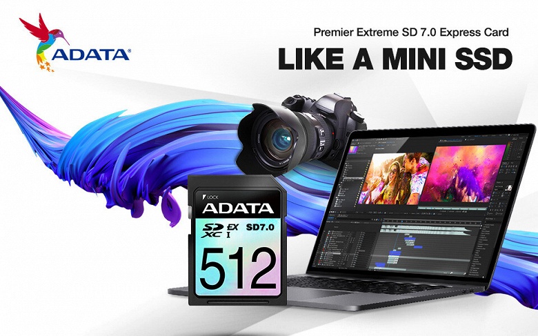 Компания Adata представила карты памяти Premier Extreme SDXC SD 7.0 Express Card