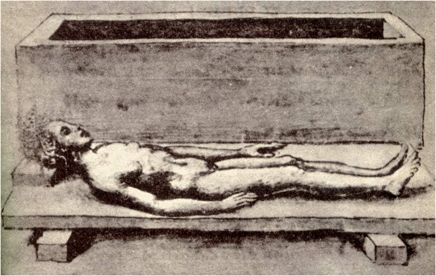 Еще одна иллюстрация находки нетленного тела прекрасной римлянки 