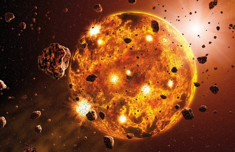 Примерно так в представлении сторонников метеоритной гипотезы выглядело пространство вокруг Солнца