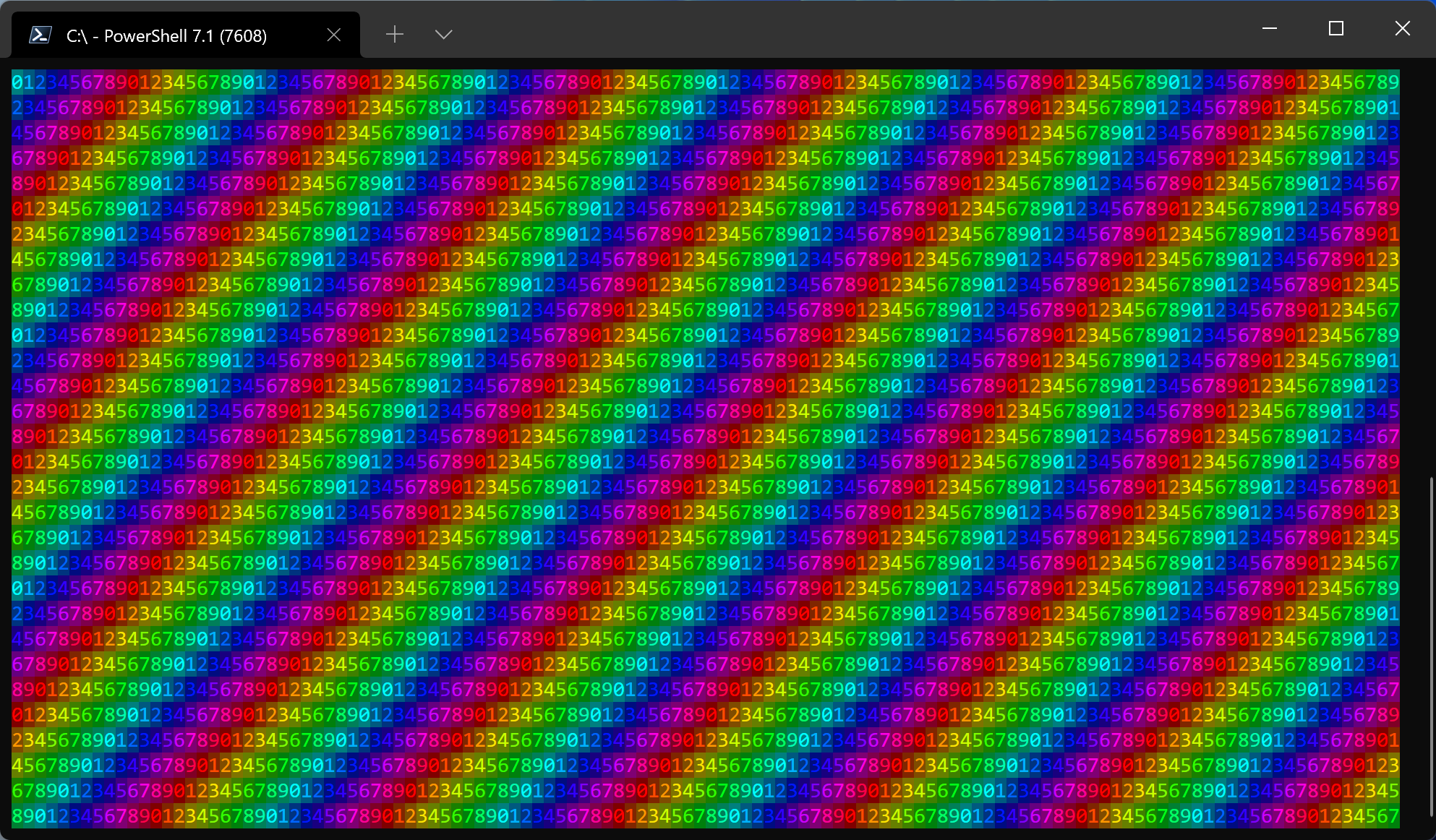 Сколько цветов может выдержать Windows Terminal? - 1
