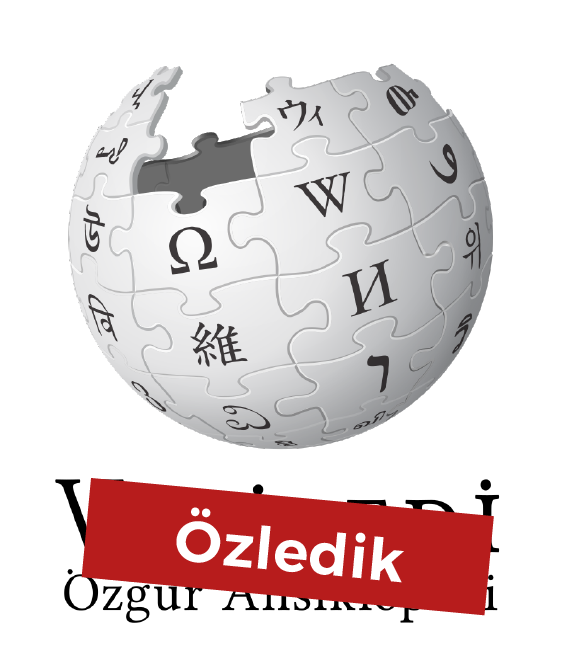 Илл. 10. Логотип турецкоязычной Википедии с транспарантом «мы тоскуем»