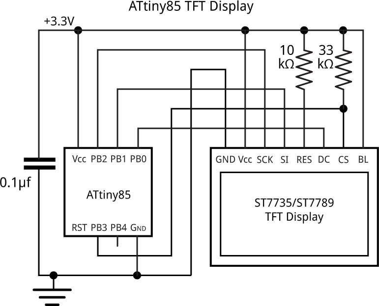 Крошечная библиотека TFT для микроконтроллеров ATtiny - 2