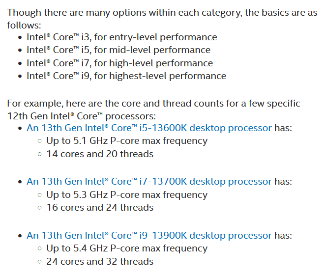 От 14 до 24 ядер и частоты свыше 5 ГГц. Intel случайно проговорилась о процессорах Core i9-13900K, Core i7-13700K и Core i5-13600K
