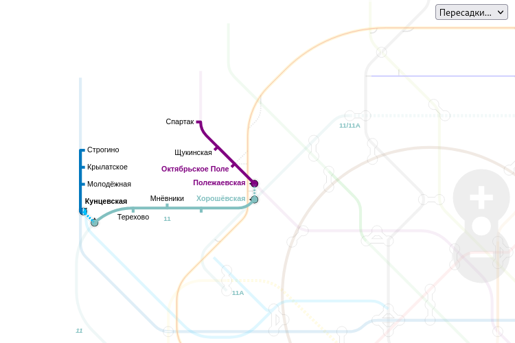 Добавление расчёта пути к схеме метро Москвы из Википедии - 1