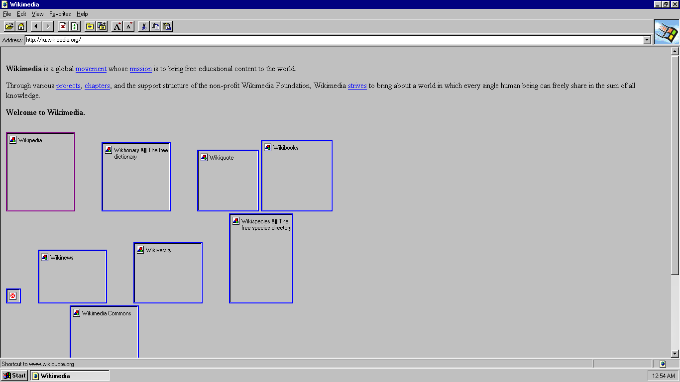 Internet Explorer в Windows 95, Википедия