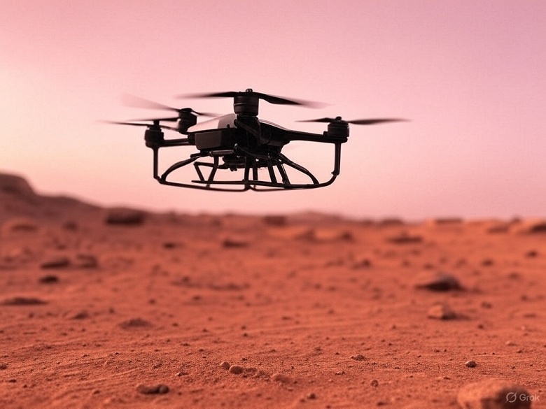 NASA запустила разработку Nighthawk: вертолёт с камерами отправится искать воду в каньонах Марса у Noctis Labyrinthus 