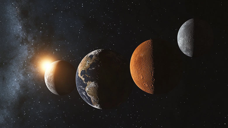  &laquo;Все, кто последние 2 месяца писал о фиктивных парадах планет, вот вам настоящий&raquo;. Меркурий, Венера и Земля оказались на одной линии с солнцем