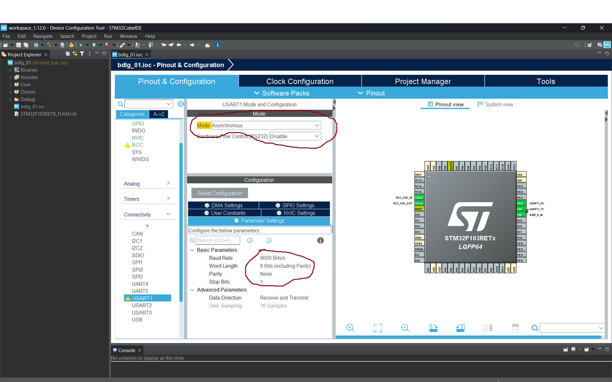 Настройка USART