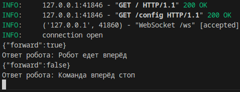 Консоль бекенда