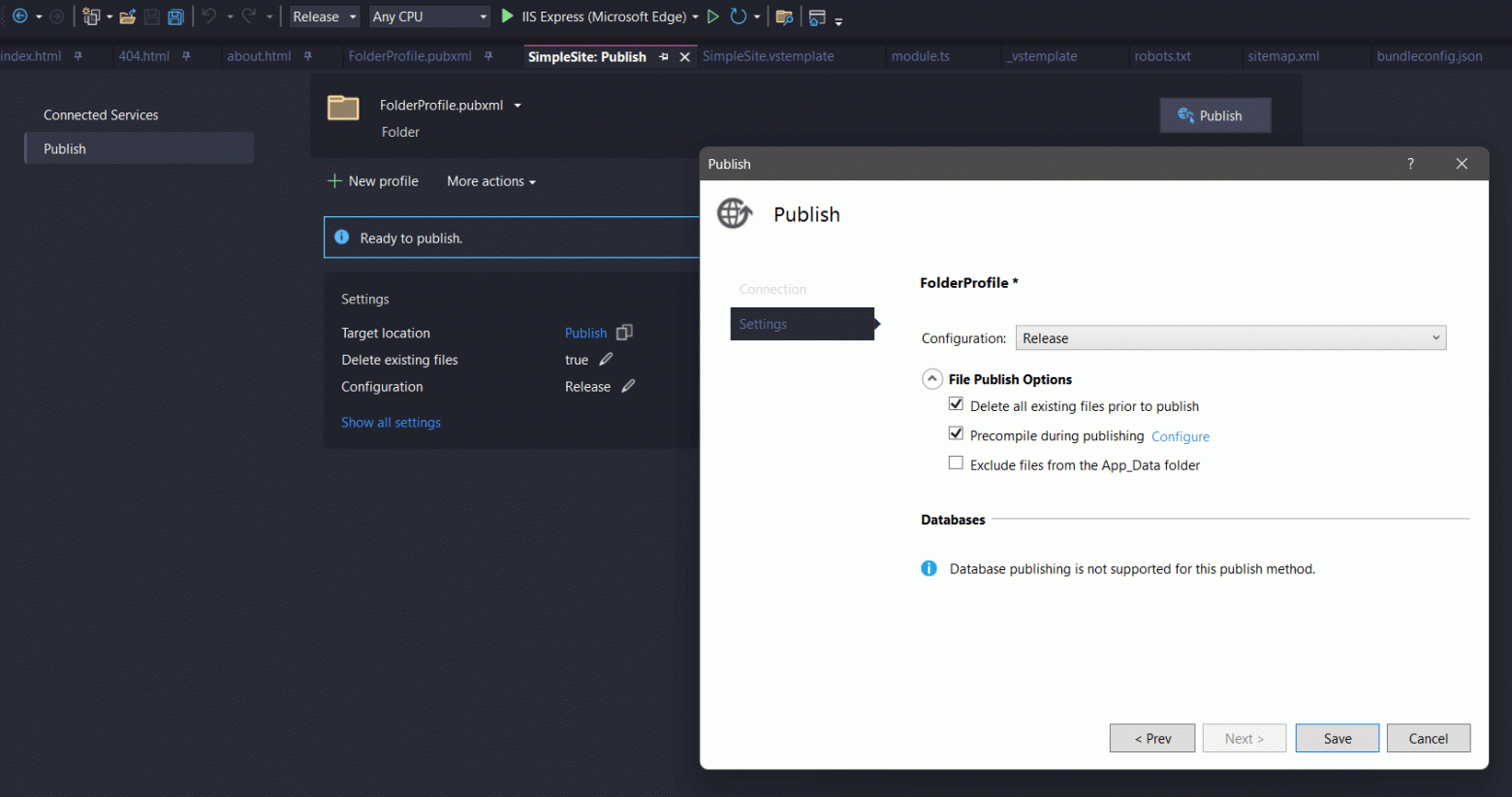 Создание шаблона проекта HTML-сайта в Visual Studio - 9 Создание шаблона проекта HTML-сайта в Visual Studio - 9