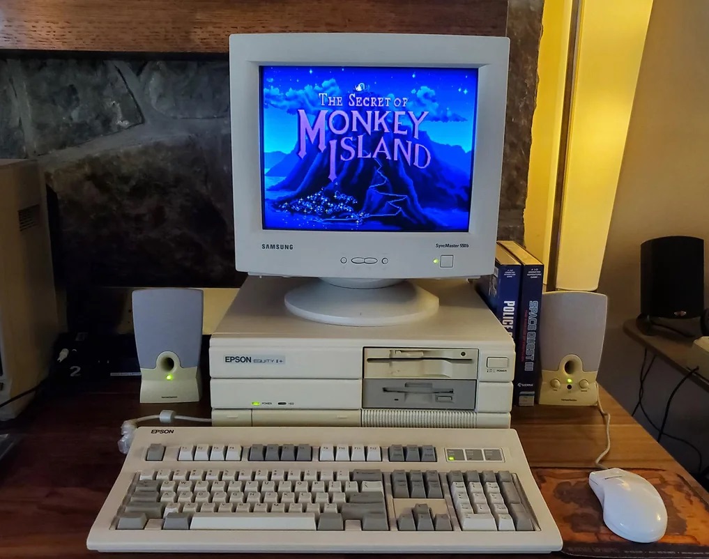 Игровой ПК Epson Equity II+ конца 80-х (80286, 12 МГц / VGA / Adlib / Roland LAPC-I)