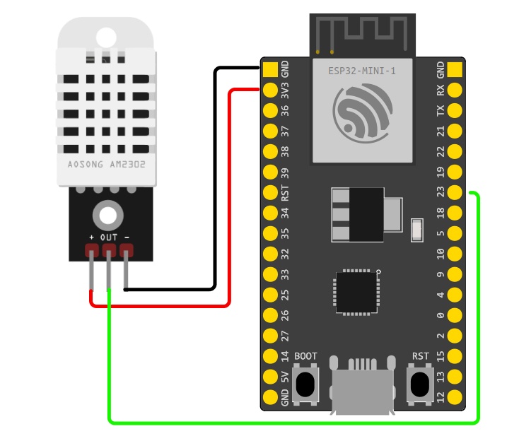 Подключение DHT22 к ESP32